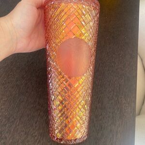 NWOT  Starbucks Orange/Peach Tumbler
